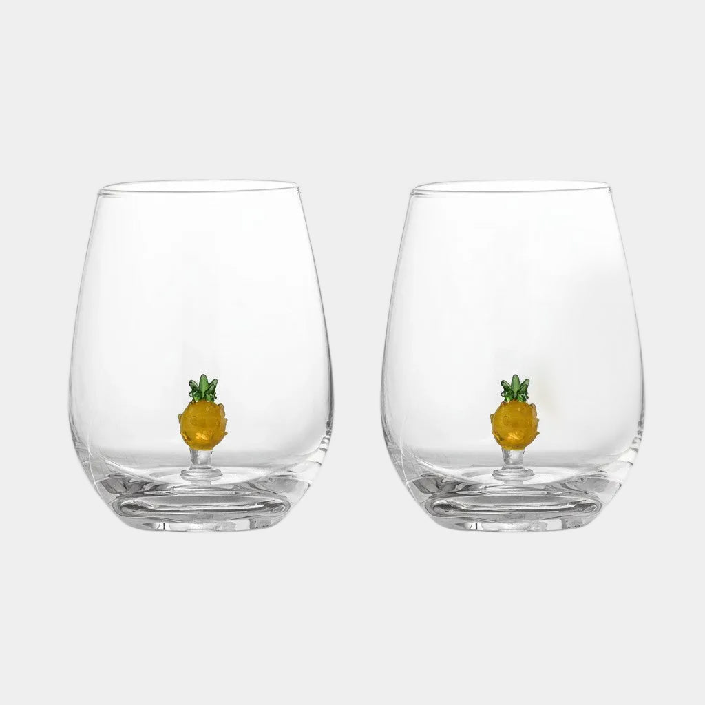 Misa - Pineapple Tumbler Glass, Set of 2