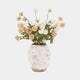 Artificial Pom Pom Bouquet in Vase - Luxury Faux Flower Arrangement