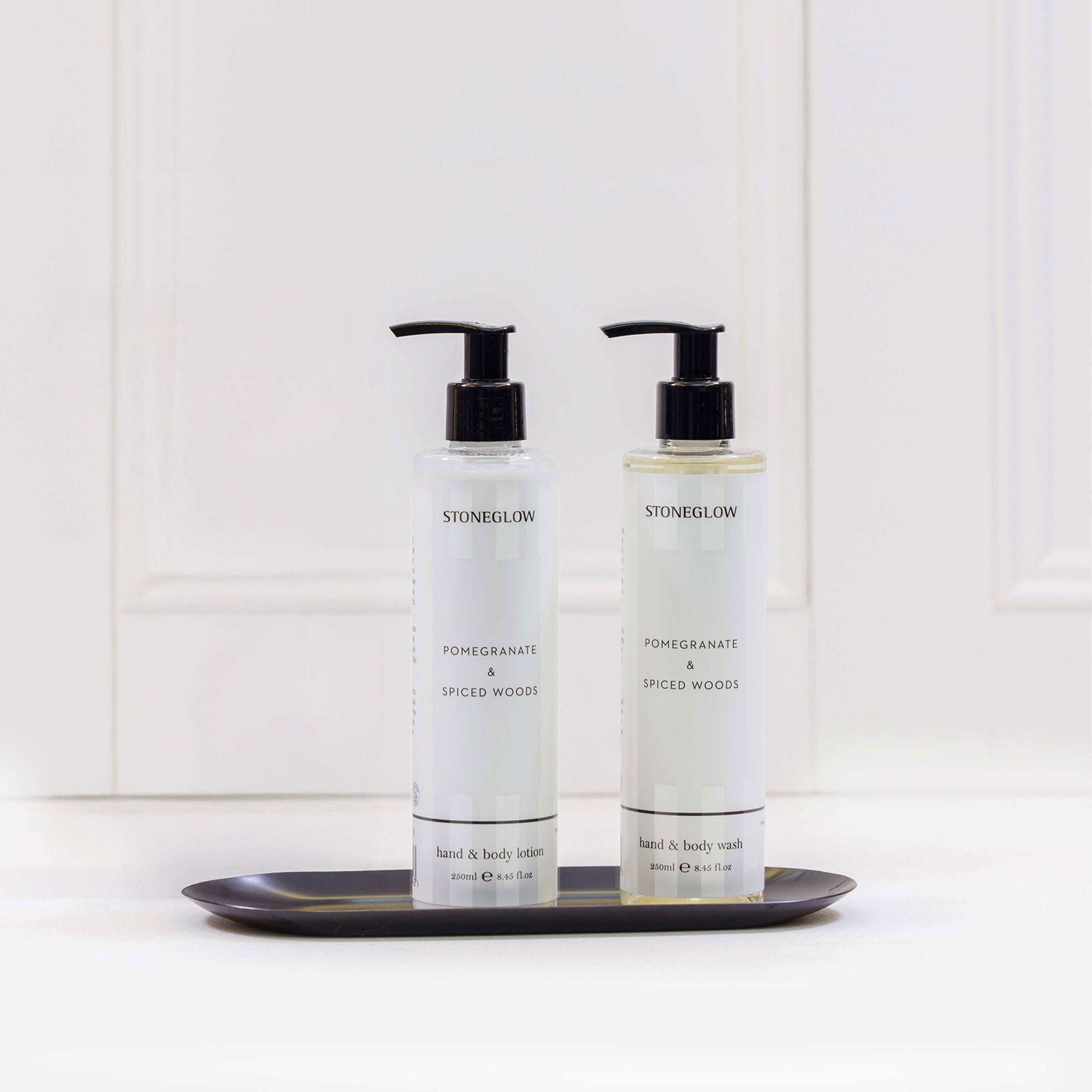Stoneglow Modern Classics - Pomegranate & Spiced Woods Body Wash & Lotion, Set Of 2