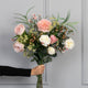 Artificial Sorbet Swirl Bouquet - Peony & Rose Faux Flower Arrangement