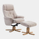 Quebec - Swivel Chair & Stool, Fabric Lisbon Wheat
