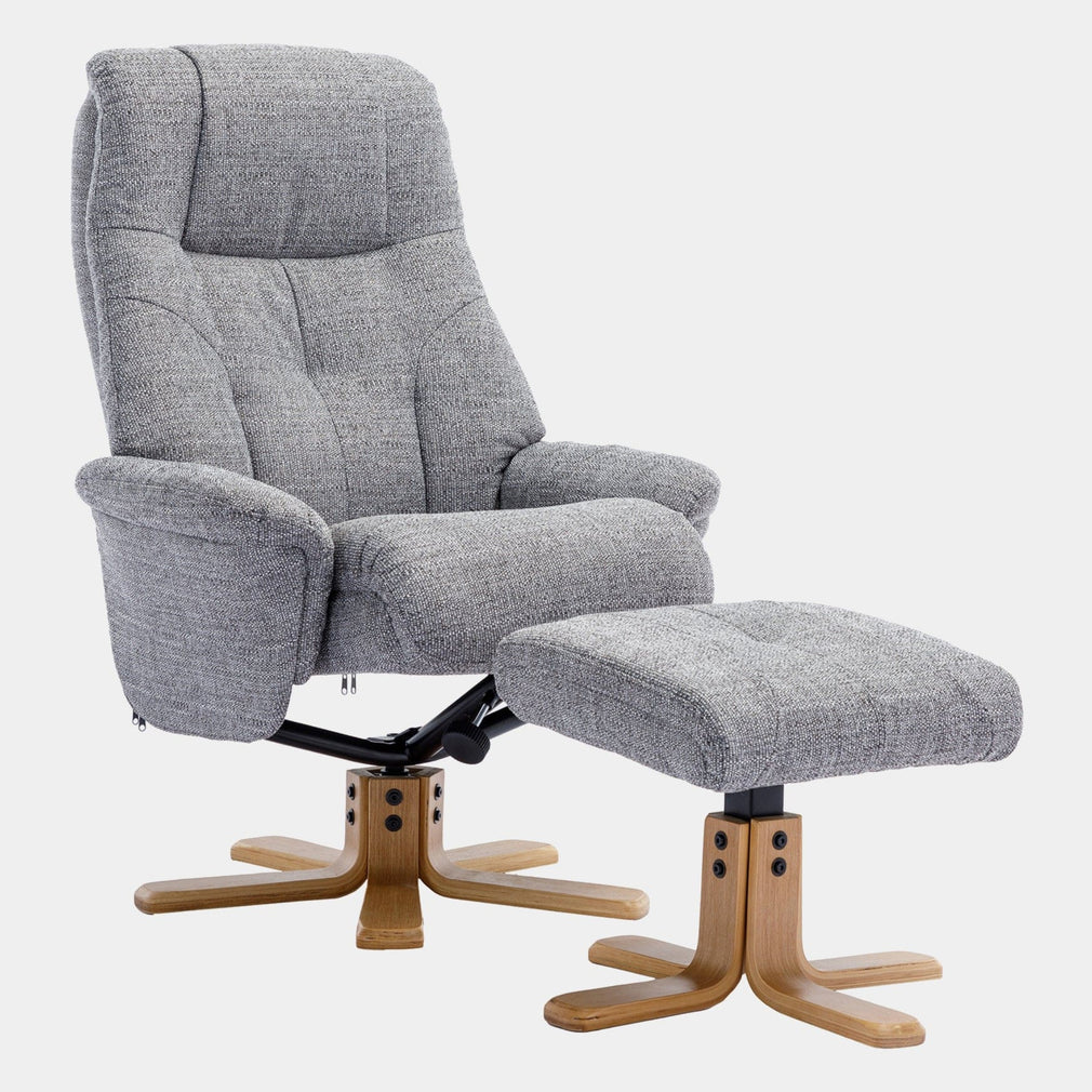 Quebec - Swivel Chair & Stool, Fabric Lisbon Rock