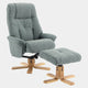 Quebec - Swivel Chair & Stool, Fabric Lisbon Teal