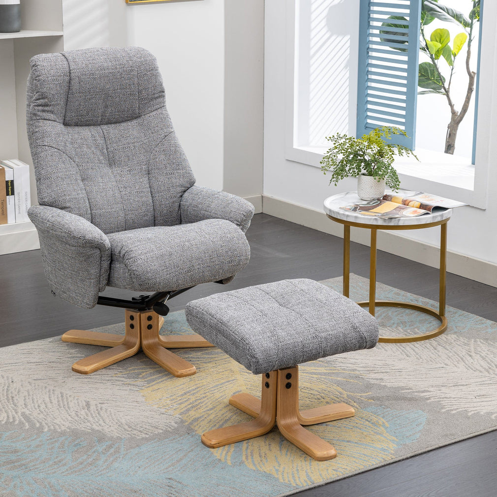 Quebec - Swivel Chair & Stool, Fabric