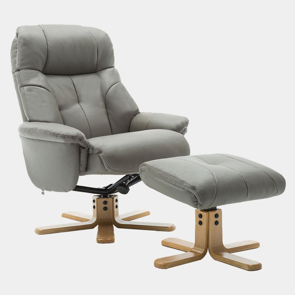 Quebec Swivel Chair & Stool Leather Effect