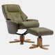 Quebec - Swivel Chair & Stool, Leather Effect