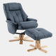 Quebec - Swivel Chair & Stool, Leather Effect