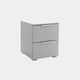 Strada - 40cm 2 Drawer Bedside In A030G Silk Grey Carcase