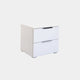 50cm 2 Drawer Bedside Table Colour Glass Front