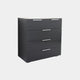 Strada - 5 Drawer Chest Graphite Basalt Glass
