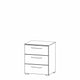Charlton - 50cm 3 Drawer Bedside Table Colour Front