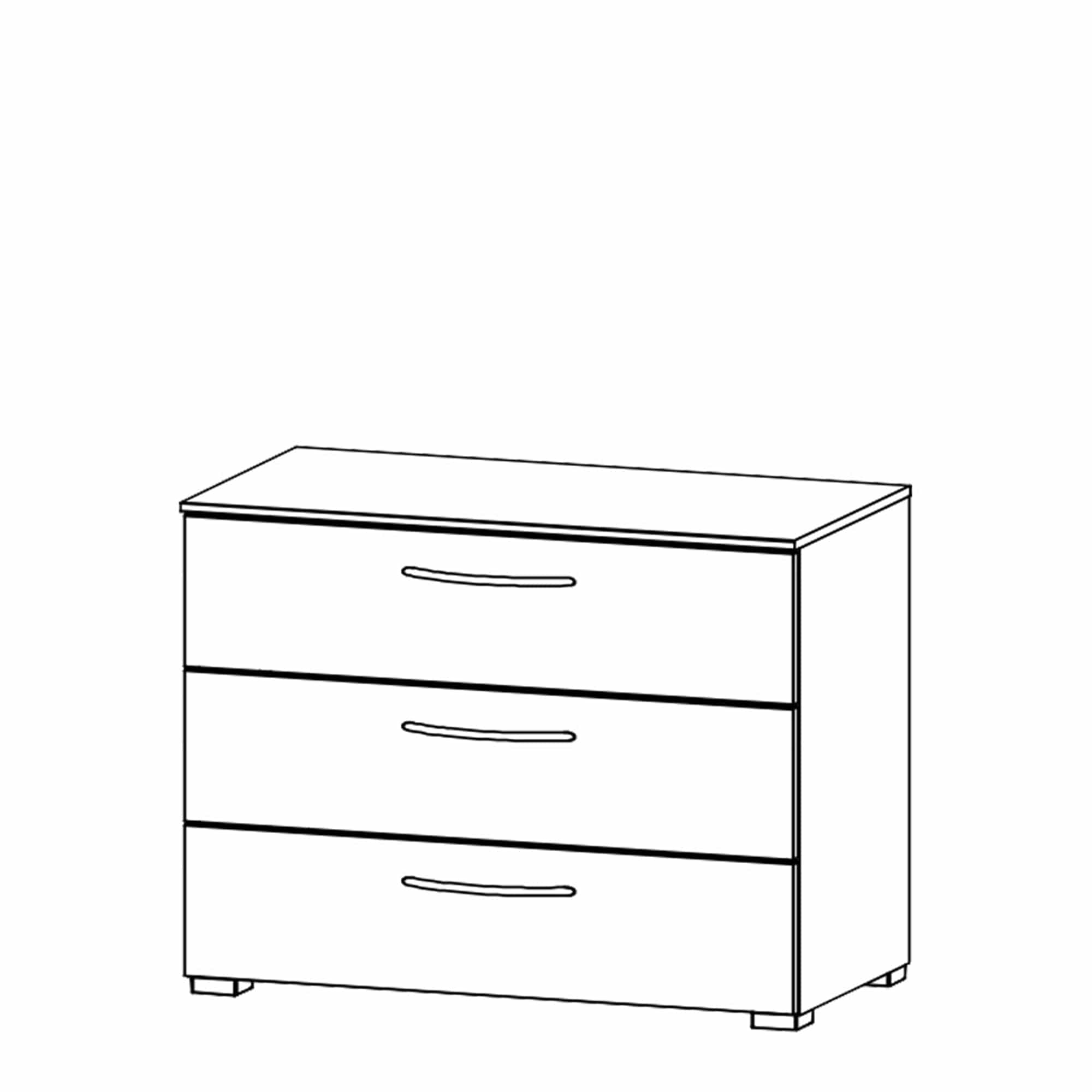 Charlton - 80cm 3 Drawer Chest Colour Front