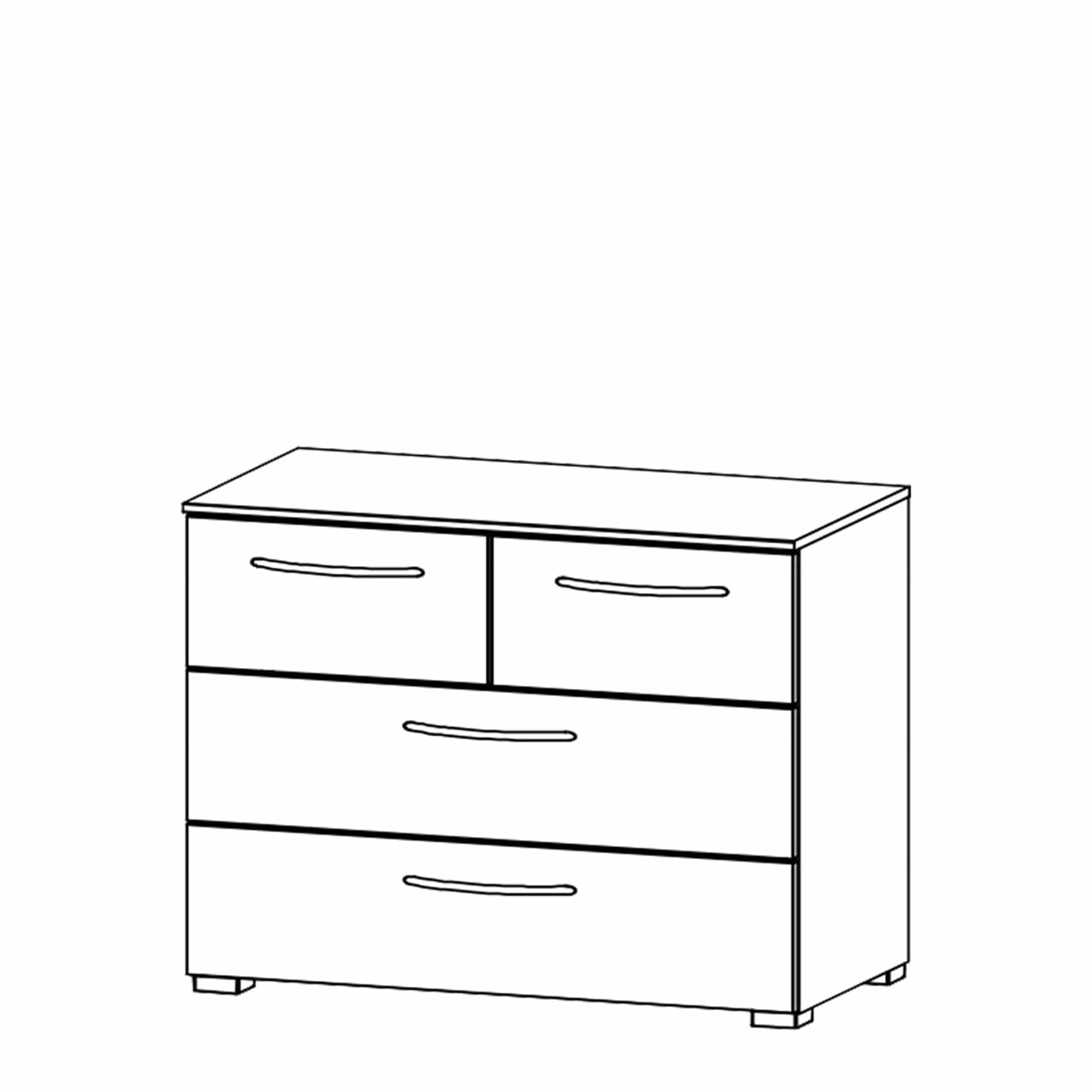 Charlton - 80cm 4 Drawer Chest Colour Front