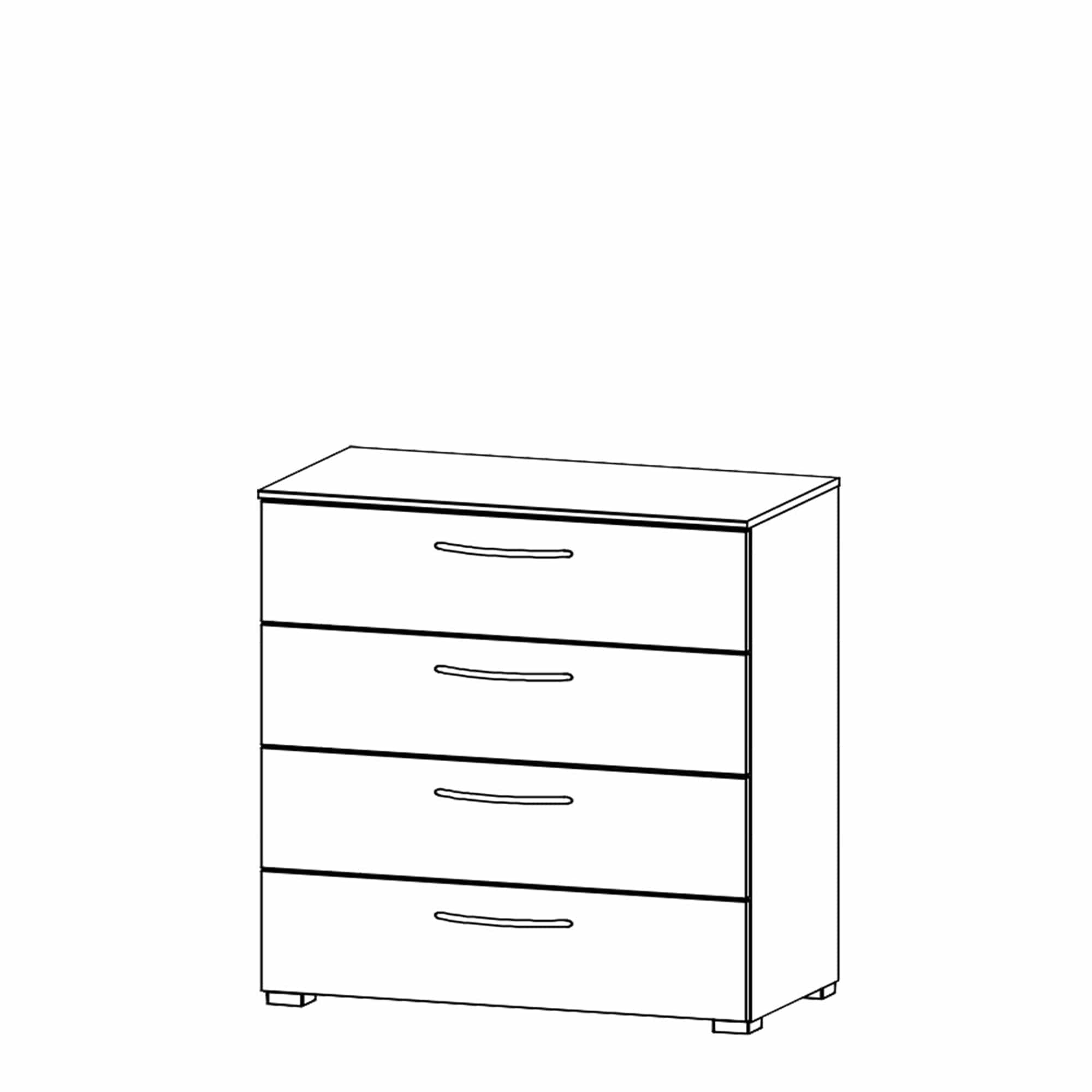 Charlton - 80cm 4 Drawer Chest Colour Front