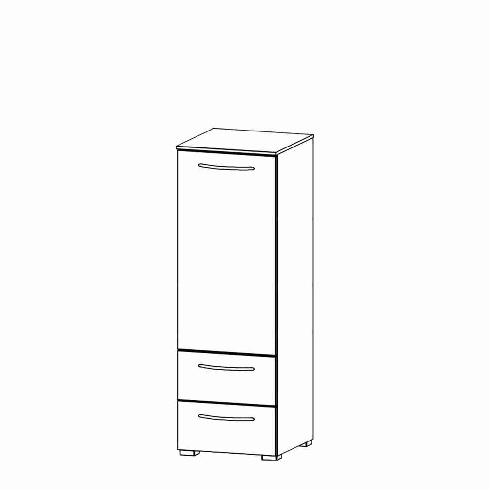 Charlton - 40cm 1 Door RH 2 Drawer Chest Colour Front