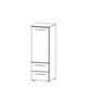 Charlton - 40cm 1 Door RH 2 Drawer Chest Colour Front