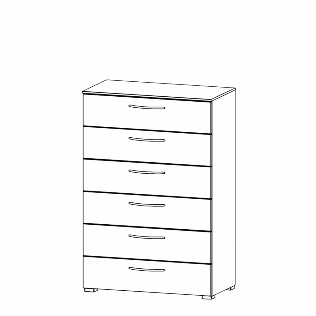 Charlton - 80cm 6 Drawer Chest Colour Front