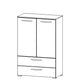 Charlton - 80cm 2 Door 2 Drawer Chest Colour Front