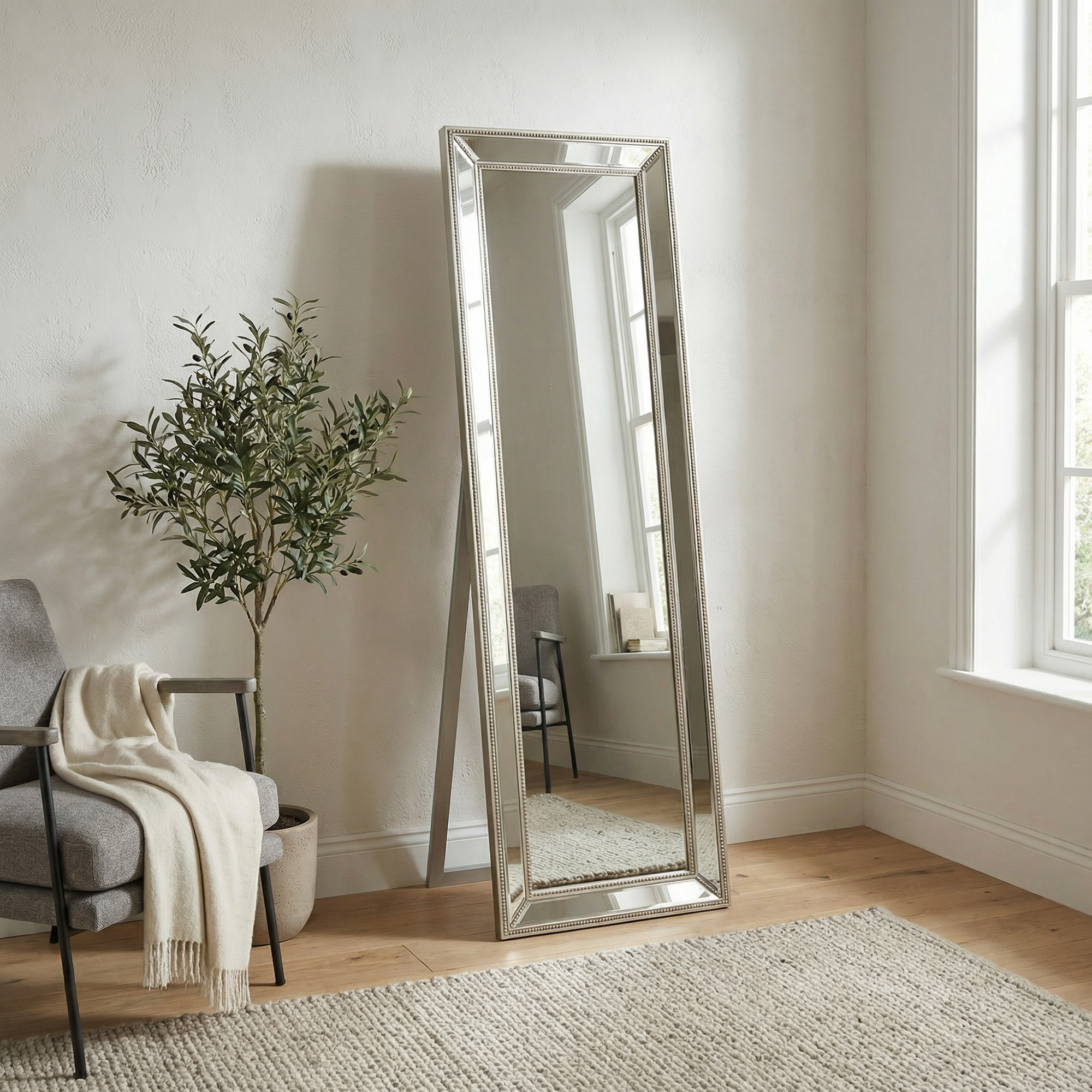 Belgravia Silver - Cheval Mirror