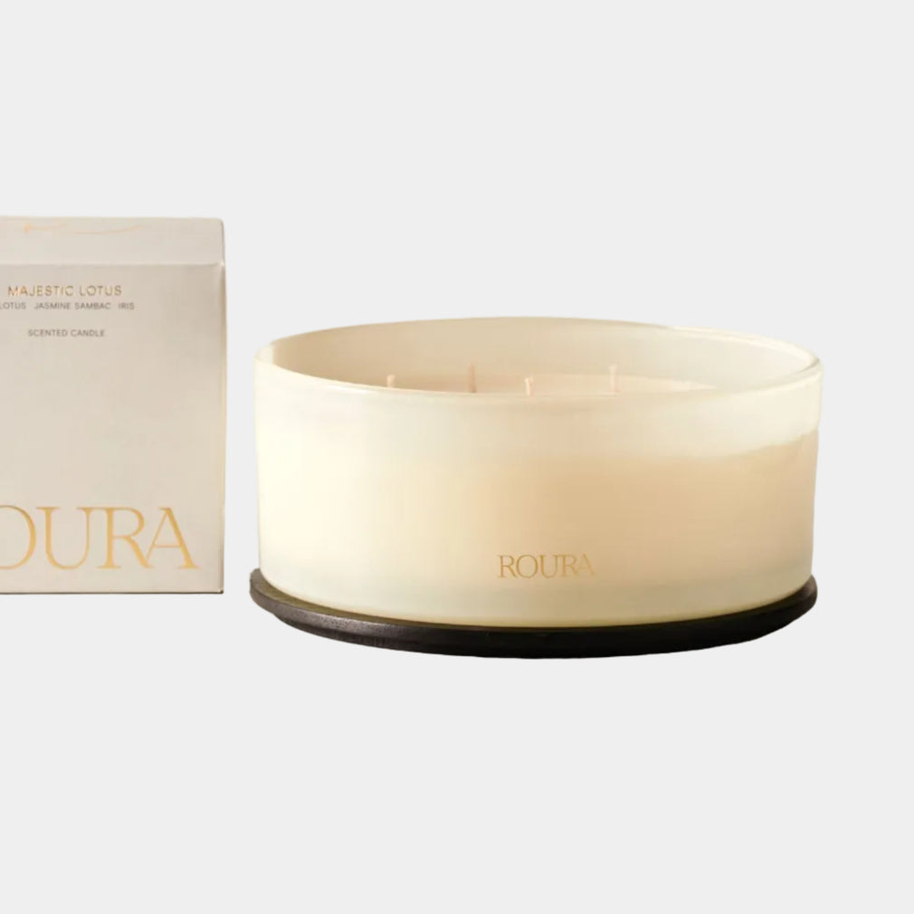 Roura Majestic - Lotus Jasmine Iris & Water Lily 7 Wick Scented Candle 960g