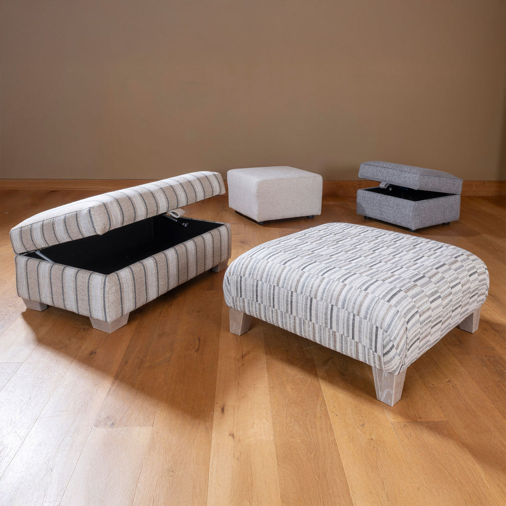Chamonix - Square Footstool, Fabric
