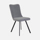 Rock - Dining Chair, Grey Velvet Fabric
