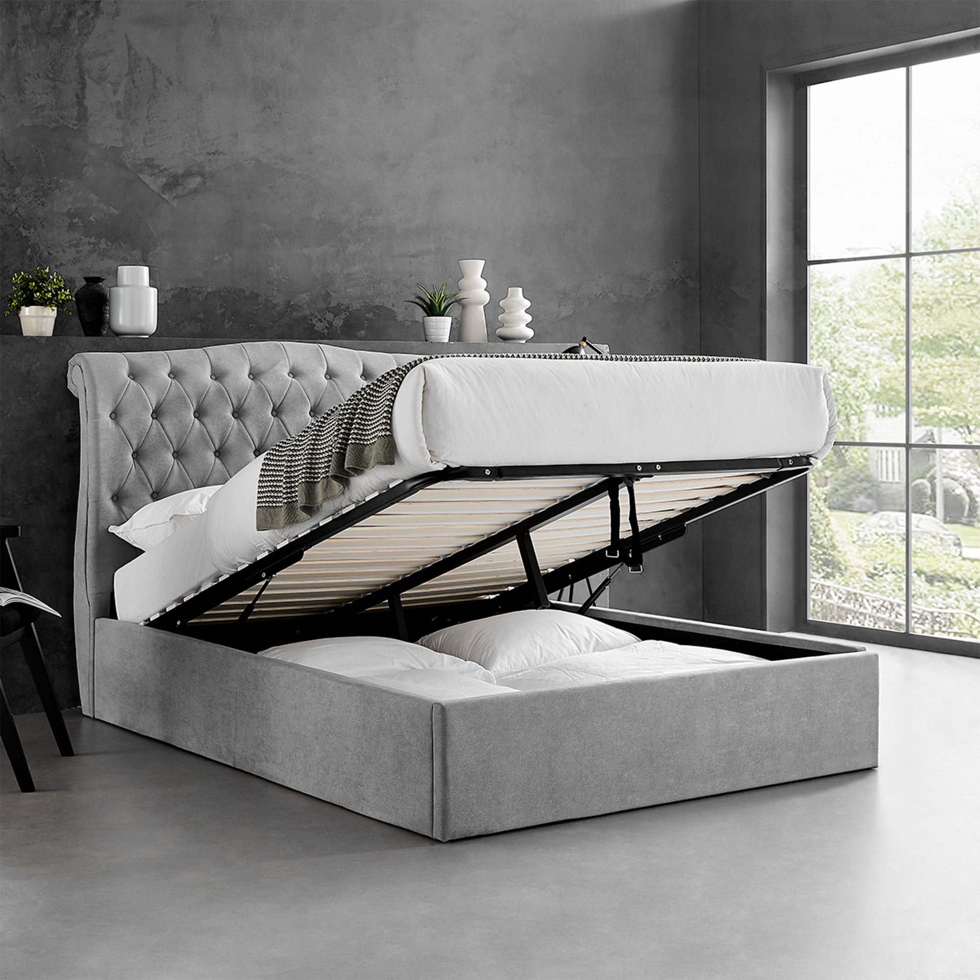 Monterey - Upholstered Ottoman Bed Frame