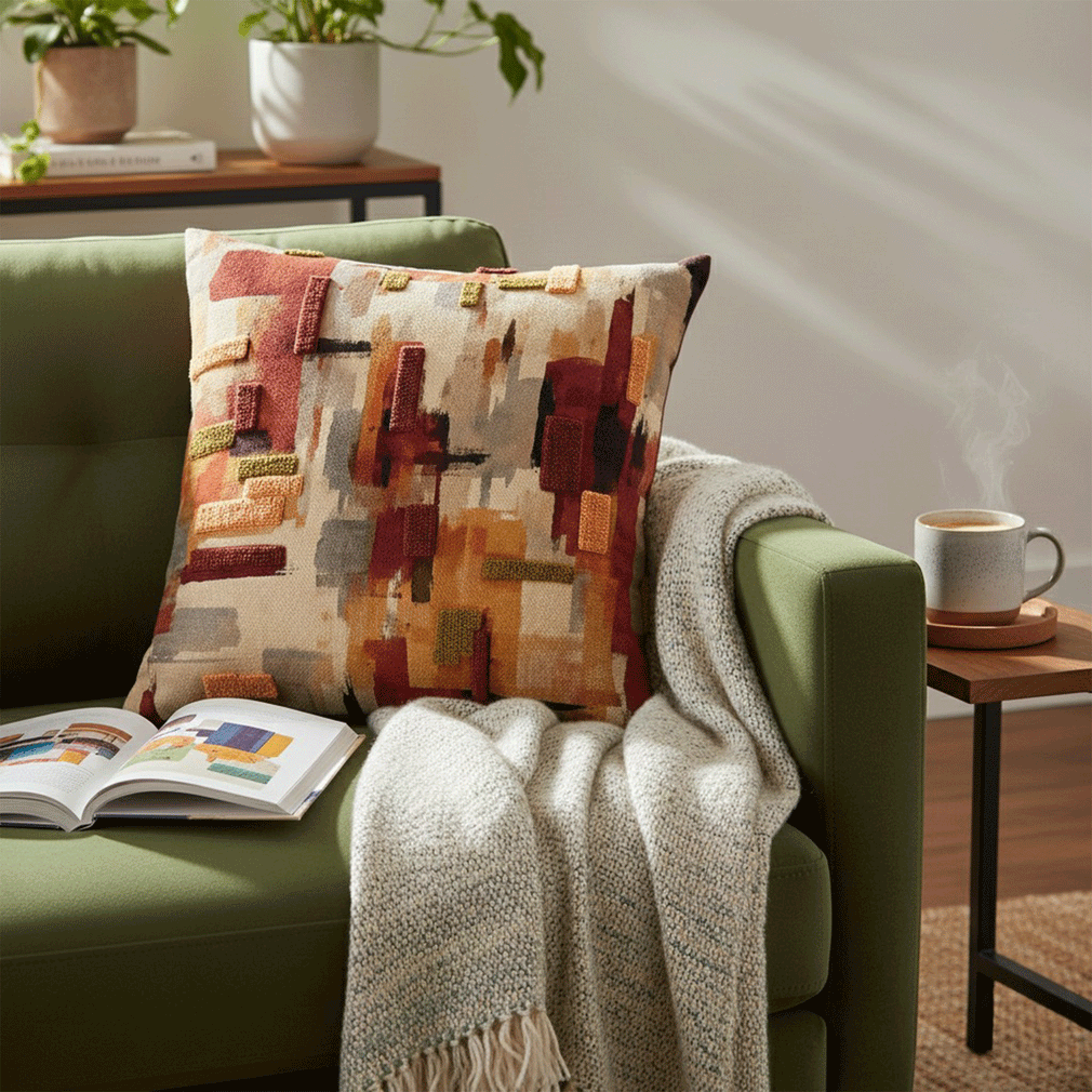 Homestead - Velvet Cushion Rust 45x45cm