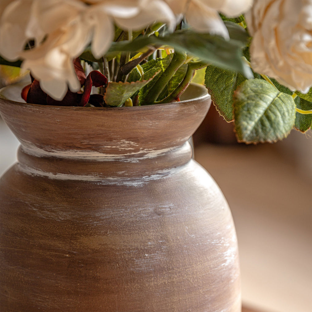 Artificial Hydrangea Bouquet in Vase - Luxury Faux Flower Arrangement
