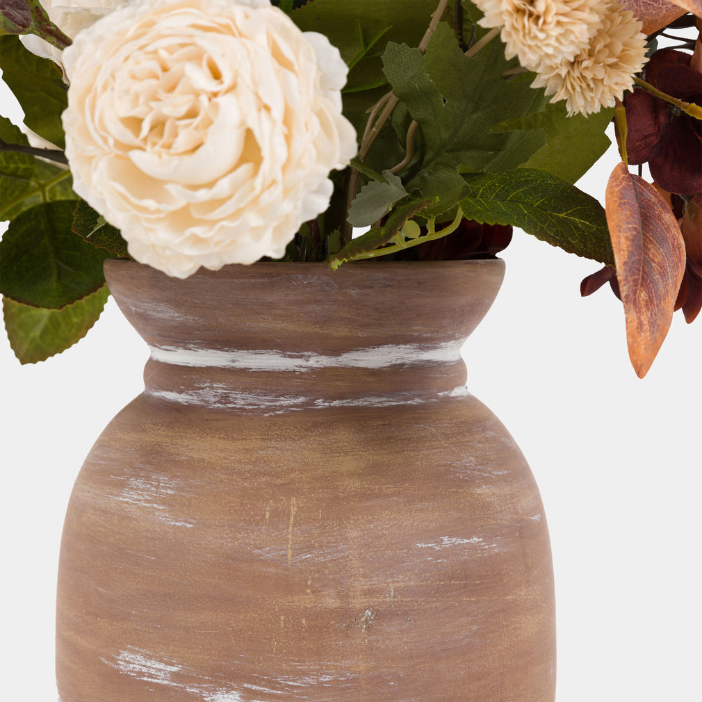 Artificial Hydrangea Bouquet in Vase - Luxury Faux Flower Arrangement