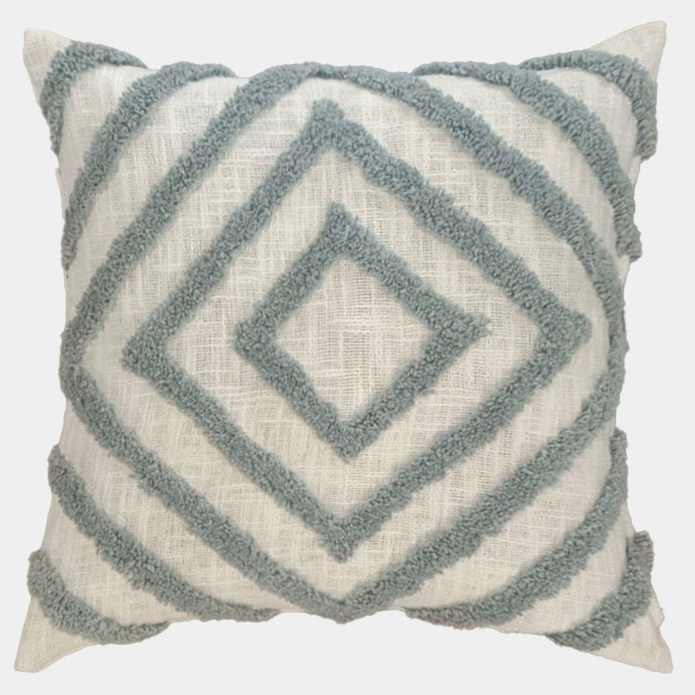 Mesa Tufted - Duck Egg Cushion 43x43cm