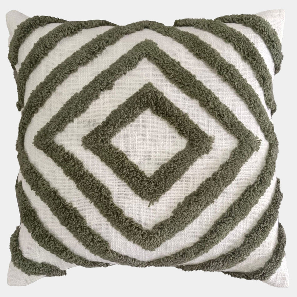 Mesa Tufted - Olive Cushion 43x43cm