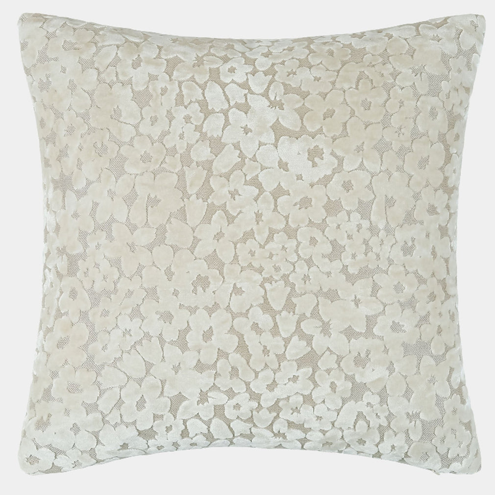 Ditsy Velvet - Ivory Cushion 43x43cm