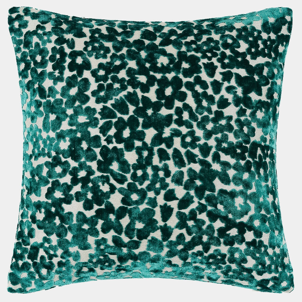Ditsy Velvet - Teal Cushion 43x43cm