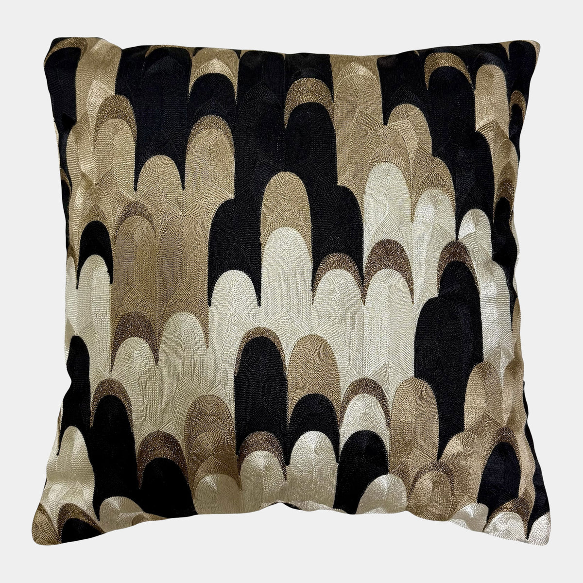 Taormi Embroidered - Black & Gold Cushion 45x45cm