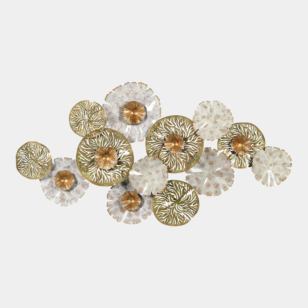 Golden Flourish - Metal Wall Art