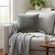 Savoy Stripe Velvet - Charcoal Cushion 50x50cm