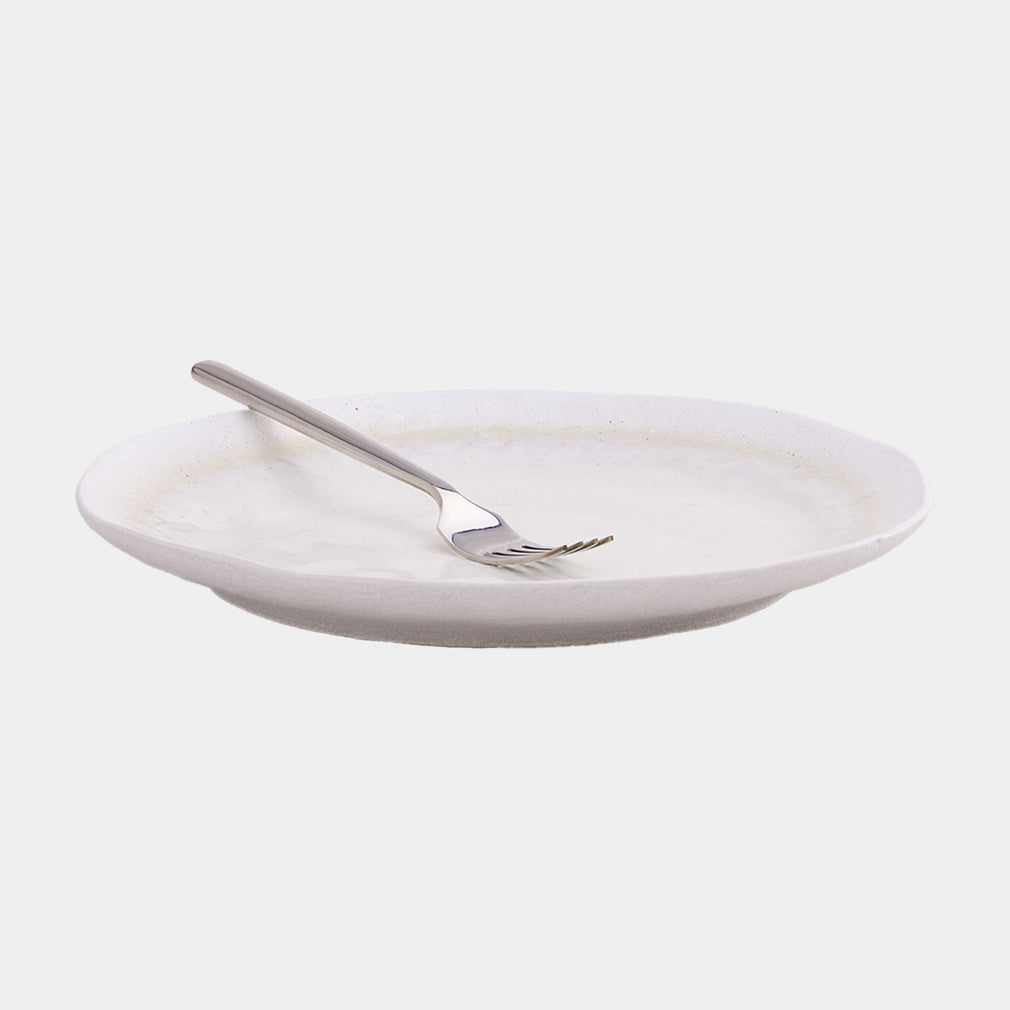 Mylor Soft White Stoneware - Dinner Plates, Set of 4