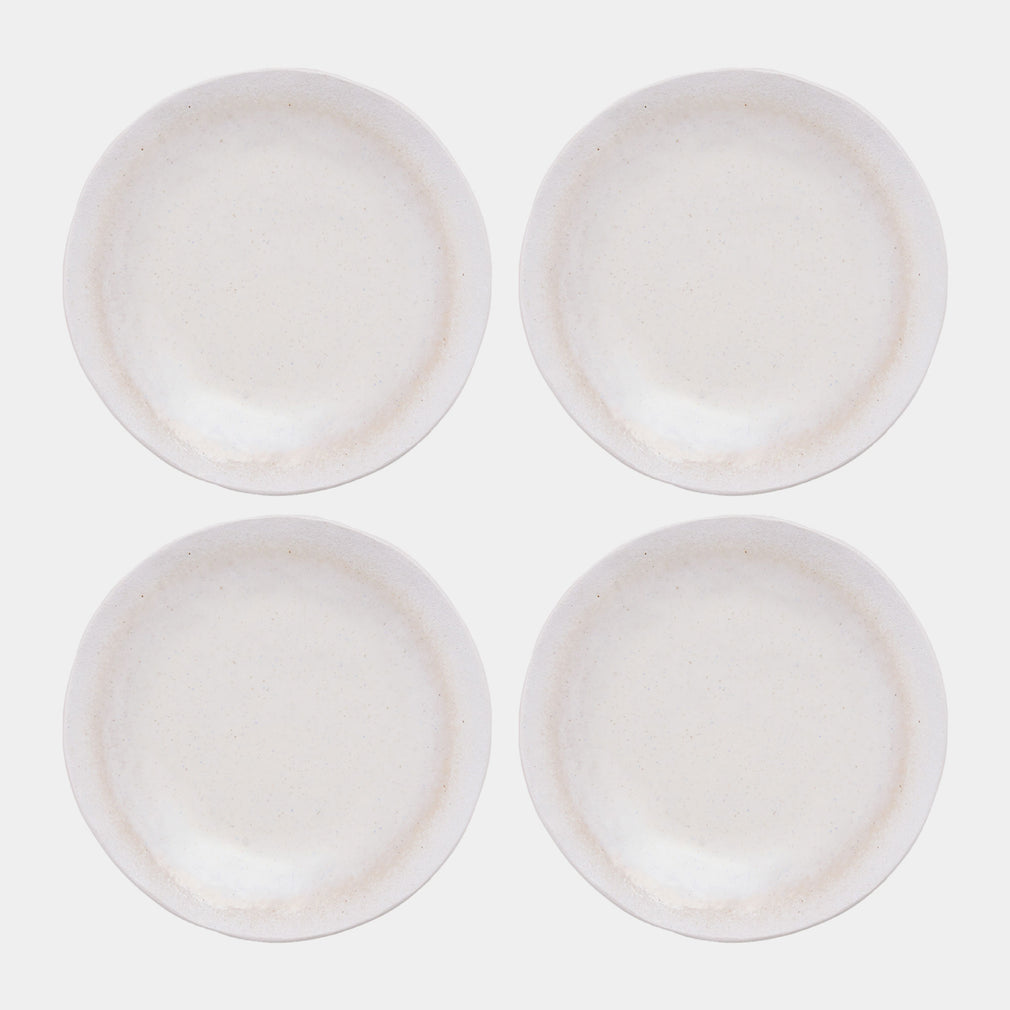 Mylor Soft White Stoneware - Side Plates, Set of 4