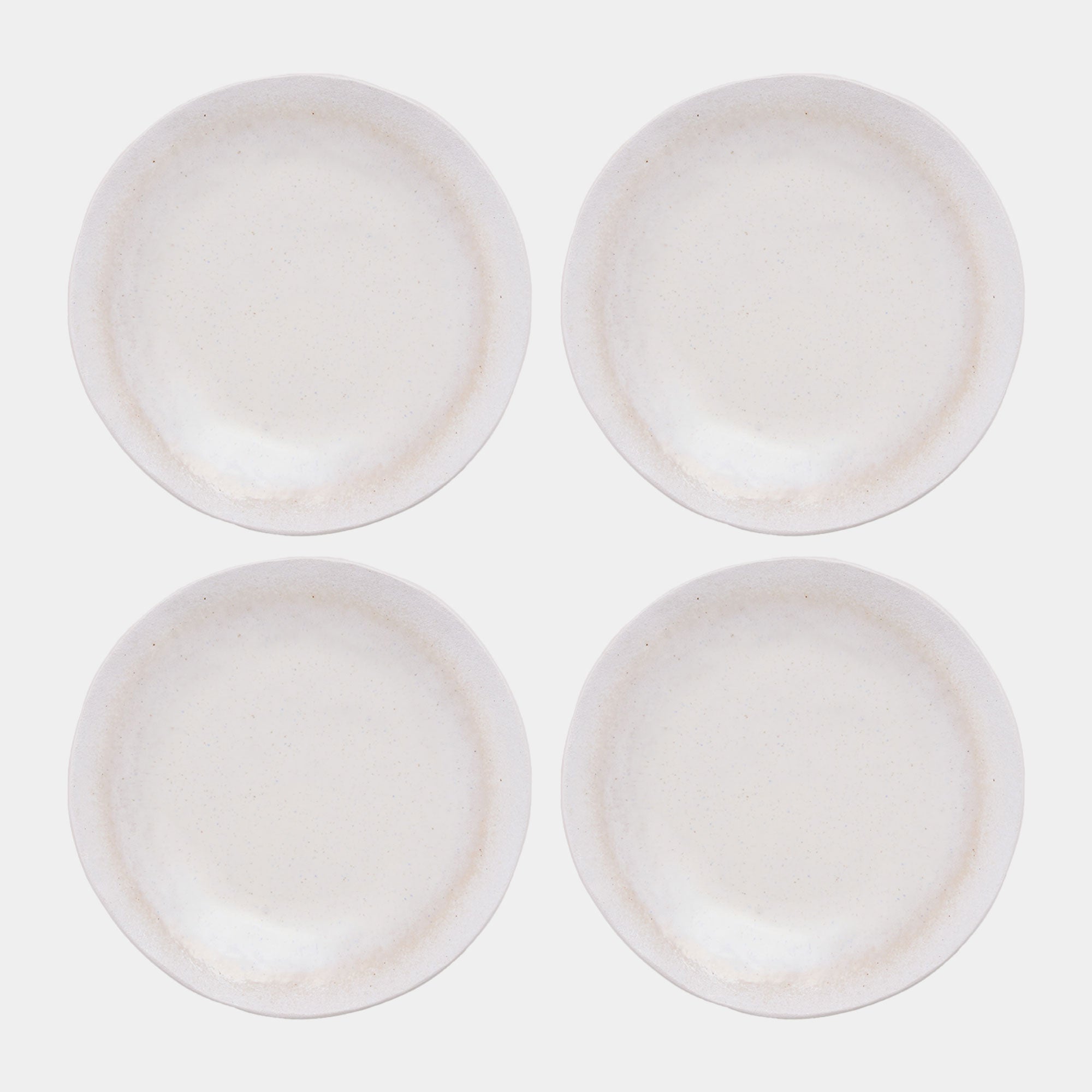 Mylor Soft White Stoneware - Side Plates, Set of 4