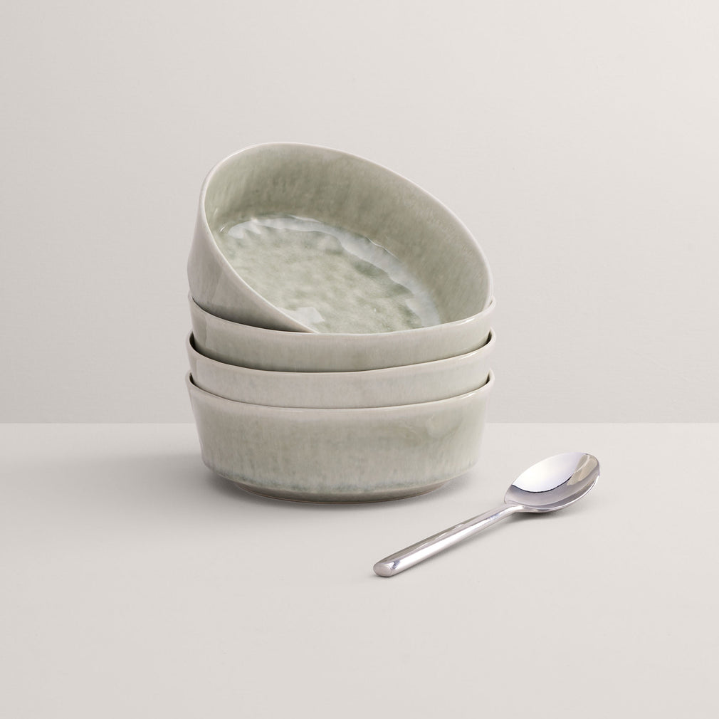Bantham Sage Green Stoneware - Cereal Bowls, Set of 4