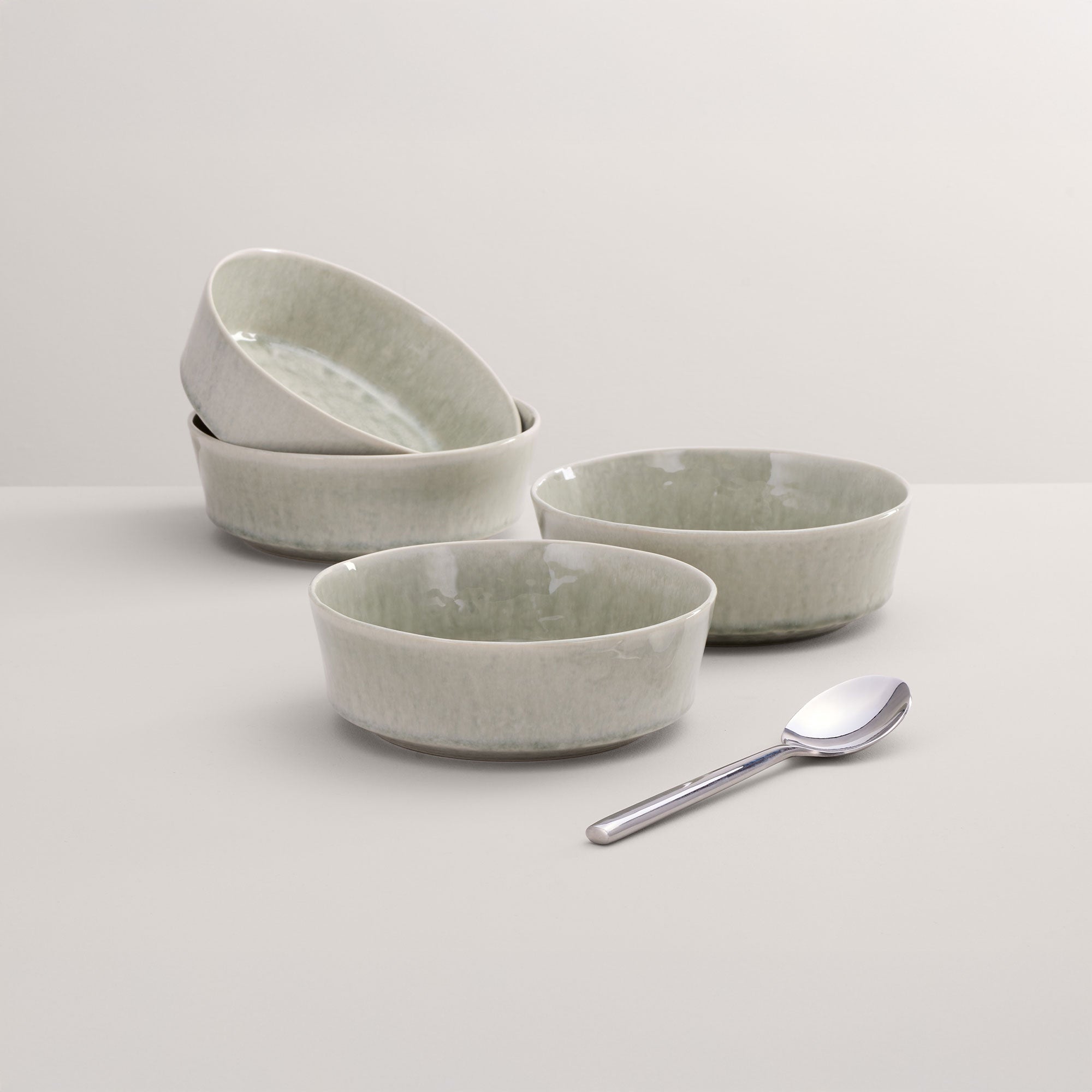 Bantham Sage Green Stoneware - Cereal Bowls, Set of 4