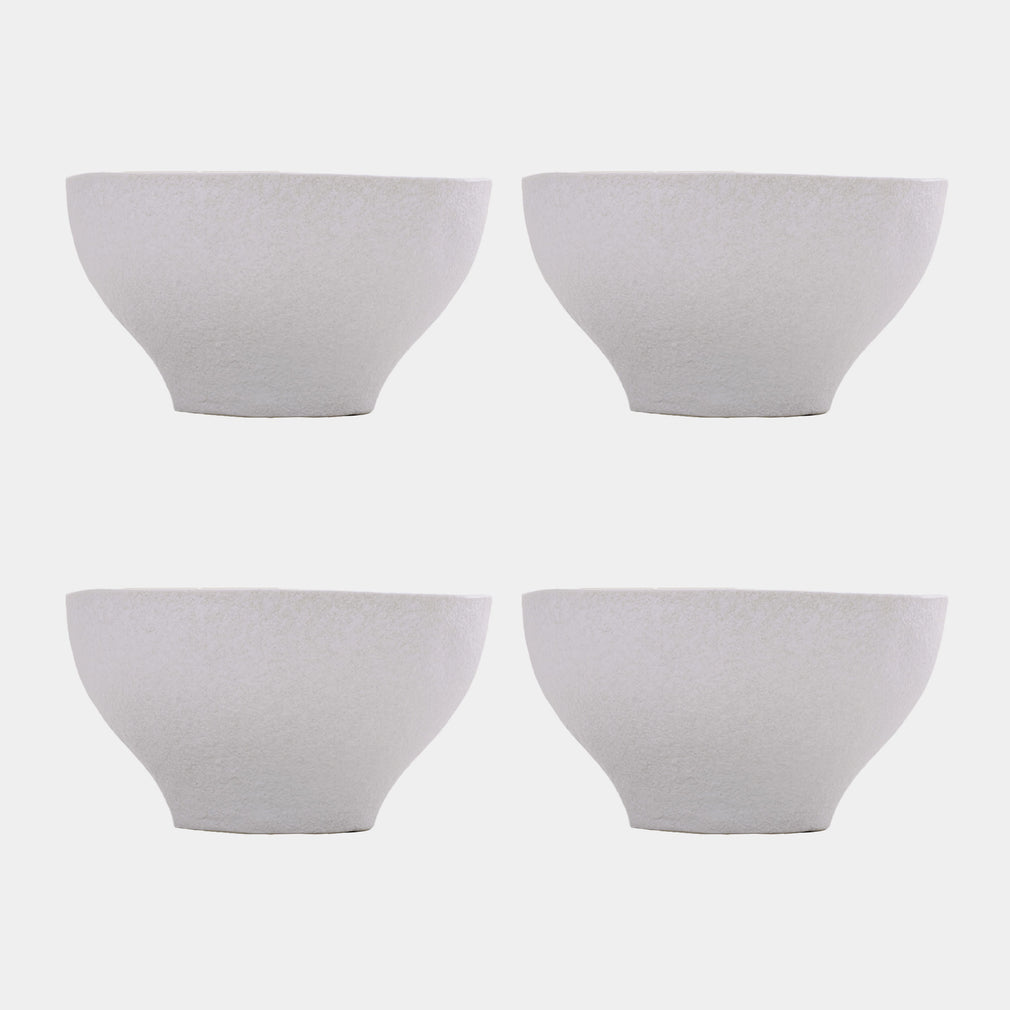 Mylor Soft White Stoneware - Cereal Bowls, Set of 4