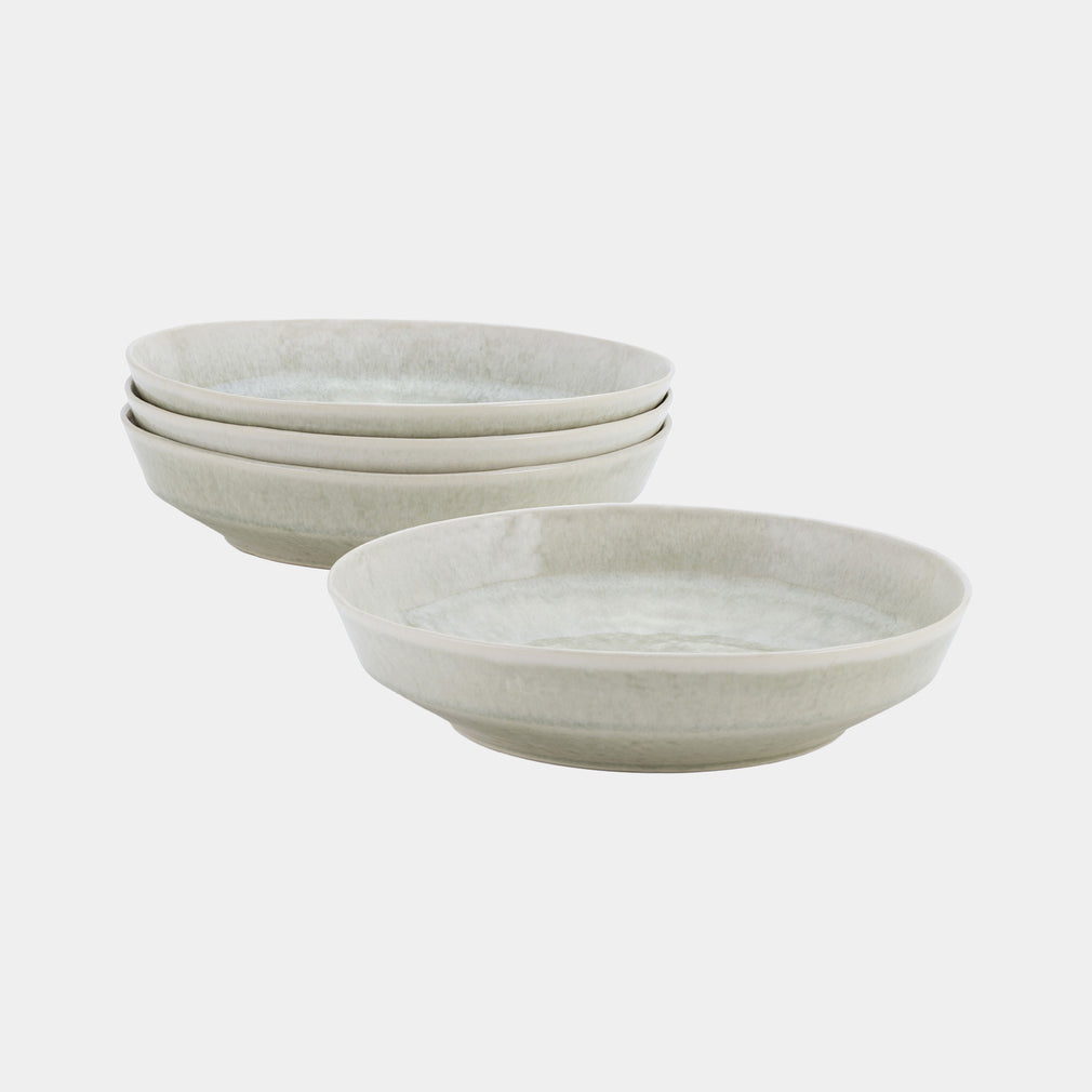 Bantham Sage Green Stoneware - Pasta Bowls, Set of 4