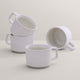 Mylor Soft White Stoneware - Large Mugs, Set of 4