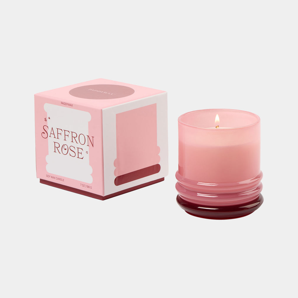 Paddywax - Stacked Saffron Rose Scented Candle 198g