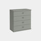 Fitzroy - 4 Drawer Bedside Chest Sage Green