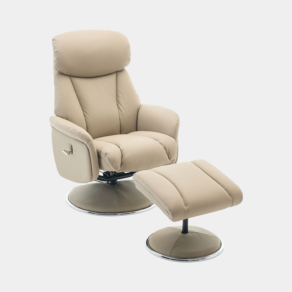 Yukon - Swivel Recliner Chair With Footstool