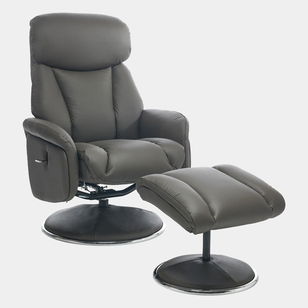 Yukon - Swivel Recliner Chair With Footstool Default Title