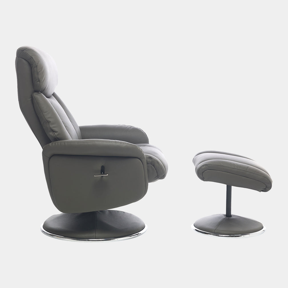 Yukon - Swivel Recliner Chair With Footstool